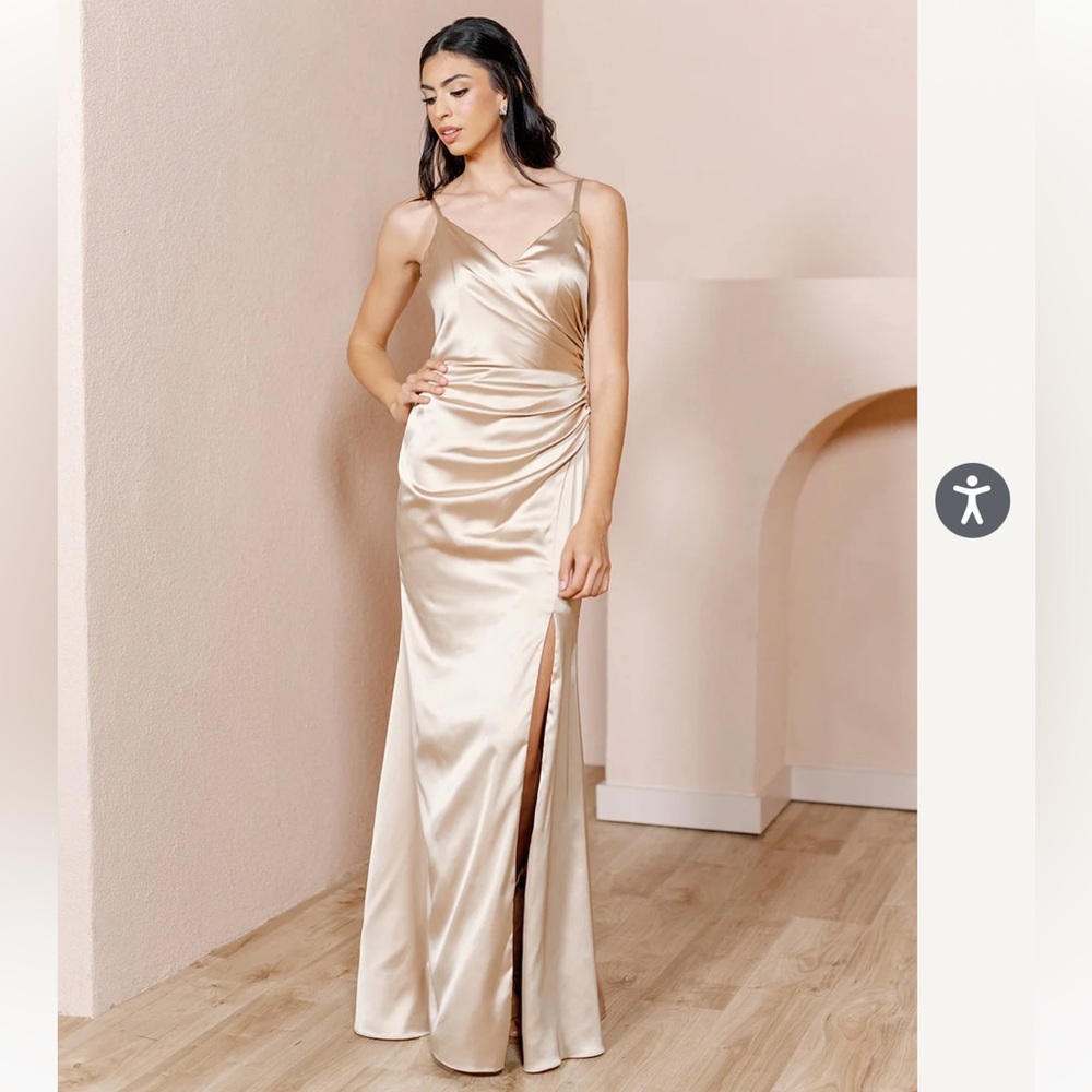 Revelry Rory Gold Champagne Satin